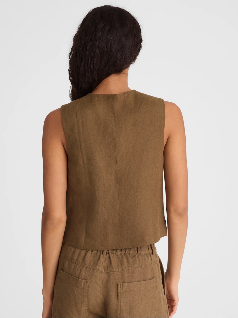 Madewell Button-Front Shell Top in 100%
Linen Sz. 6 - Picture 3 of 7